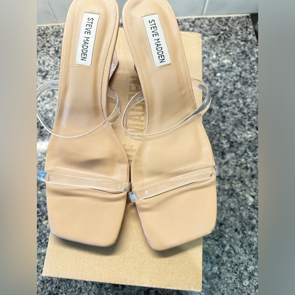 Steve Madden clear wedges size 8.5